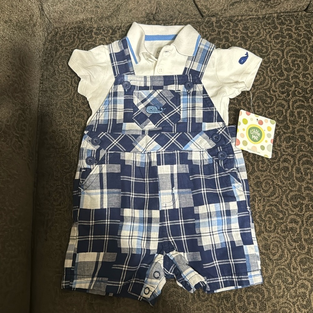 Little Me Baby overalls.  6mos
